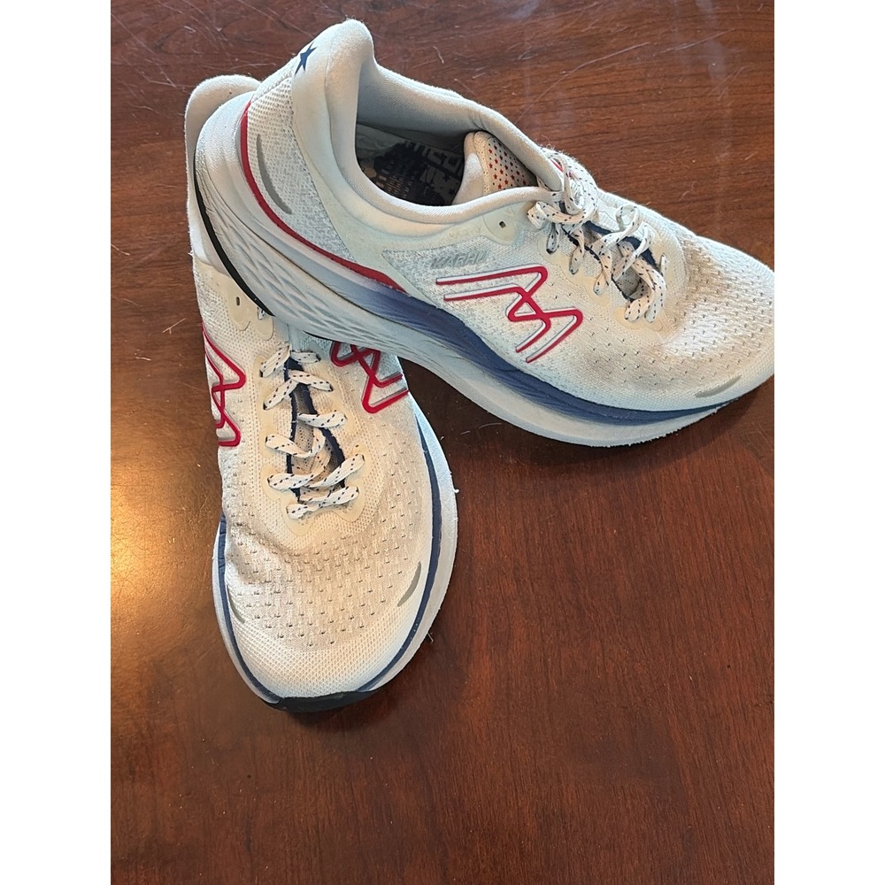Karhu Mestari Fulcrum Run 1.5 Mens Running Shoes White Red Blue Sneakers 10.5